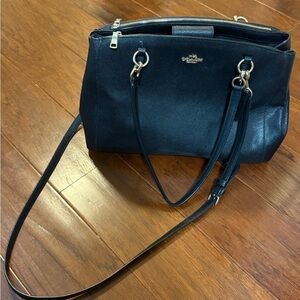 Coach Black Leather Shoulder Bag